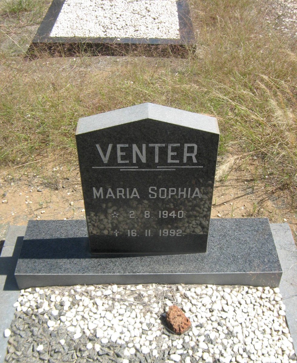 VENTER Maria Sophia 1940-1992