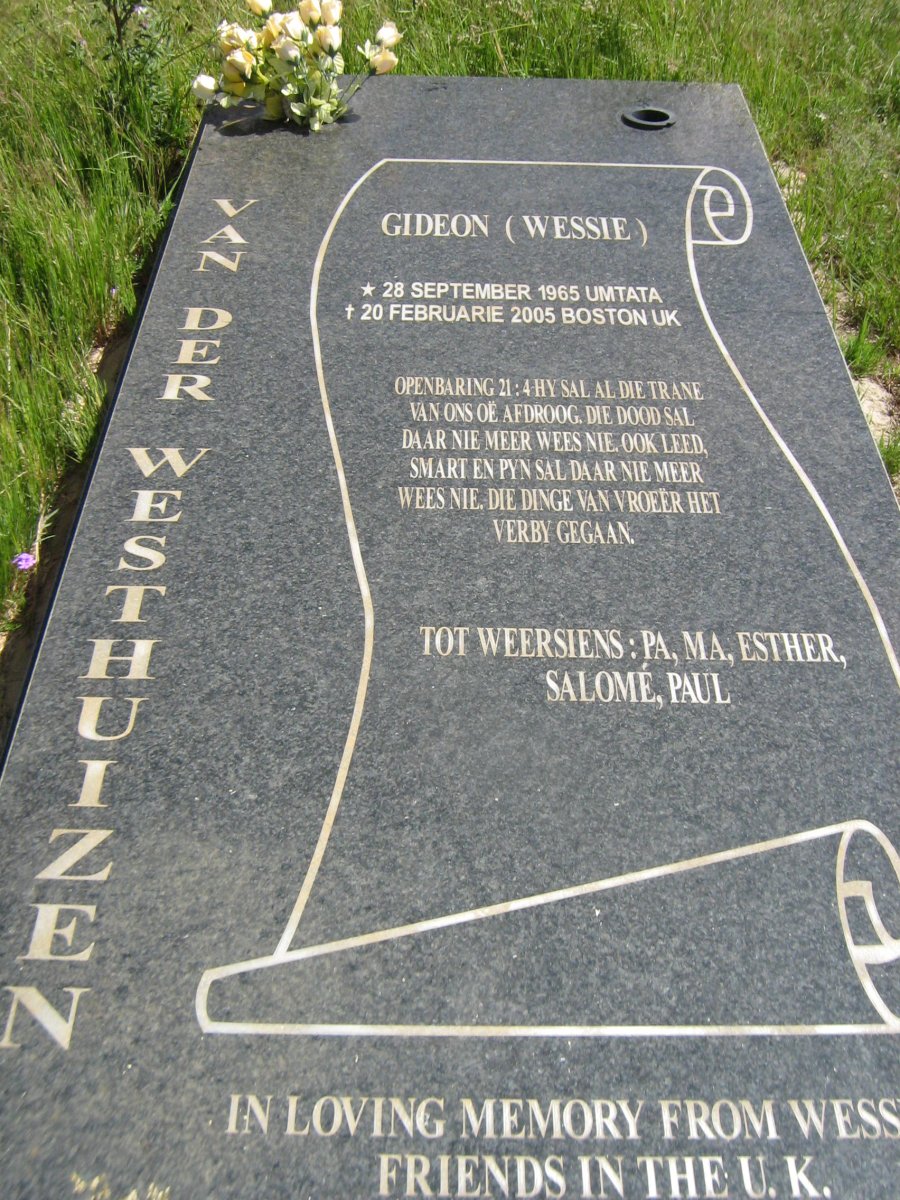 WESTHUIZEN Gideon, van der 1965-2005