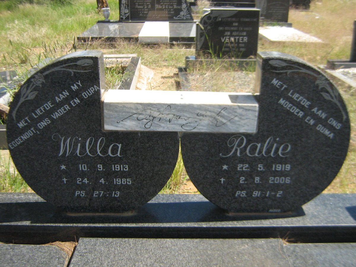 WYK W.J., van 1913-1985 &amp; Ralie 1919-2006