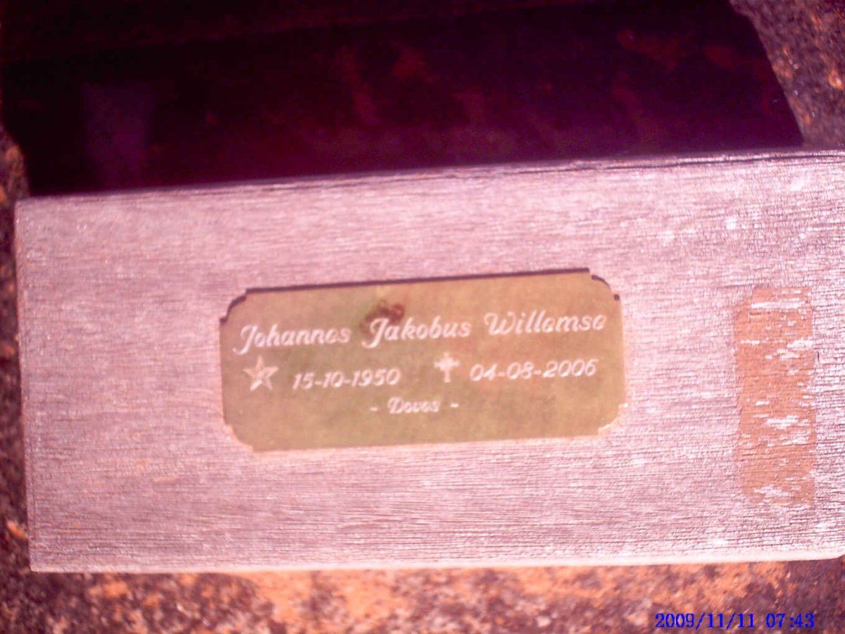 WILLEMSE Johannes Jakobus 1950-2006