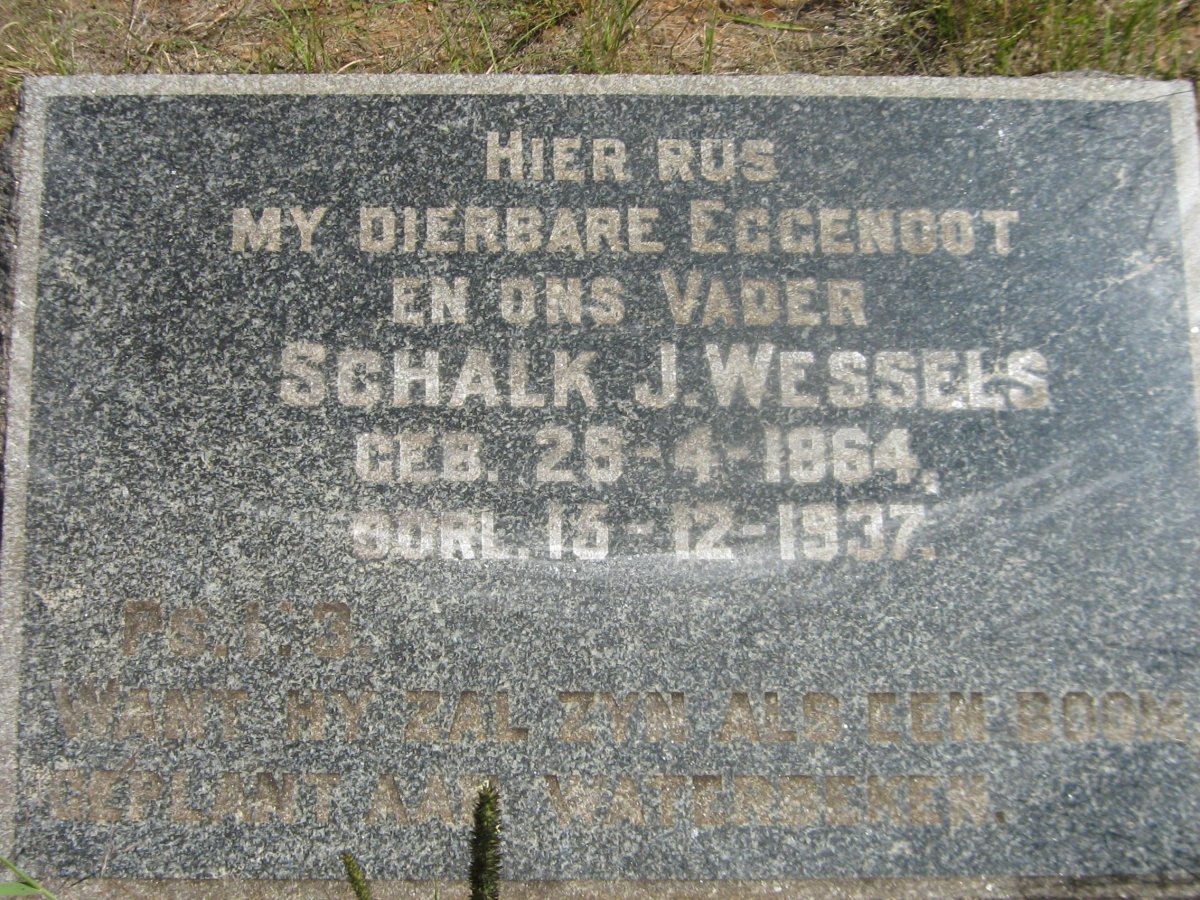 WESSELS Schalk J. 1864-1937