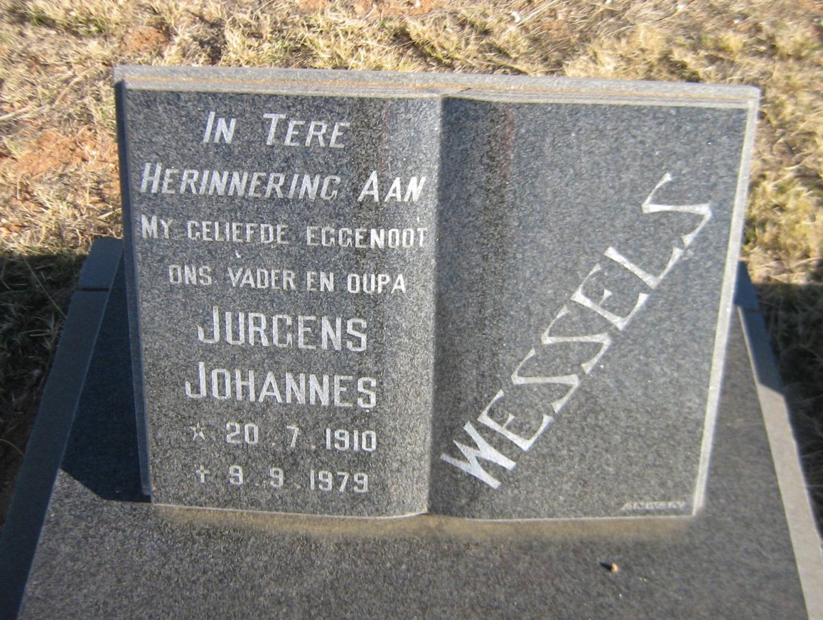 WESSELS Jurgens Johannes 1910-1979