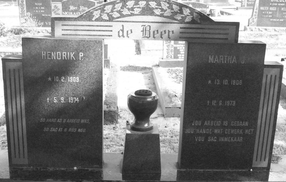 BEER Hendrik P., de 1909-1974 &amp; Martha J. 1908-1973