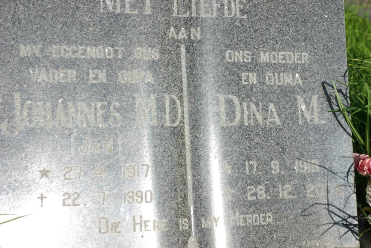 BEER Johannes M.D., de 1917-1990 &amp; Dina M. 191?-2002