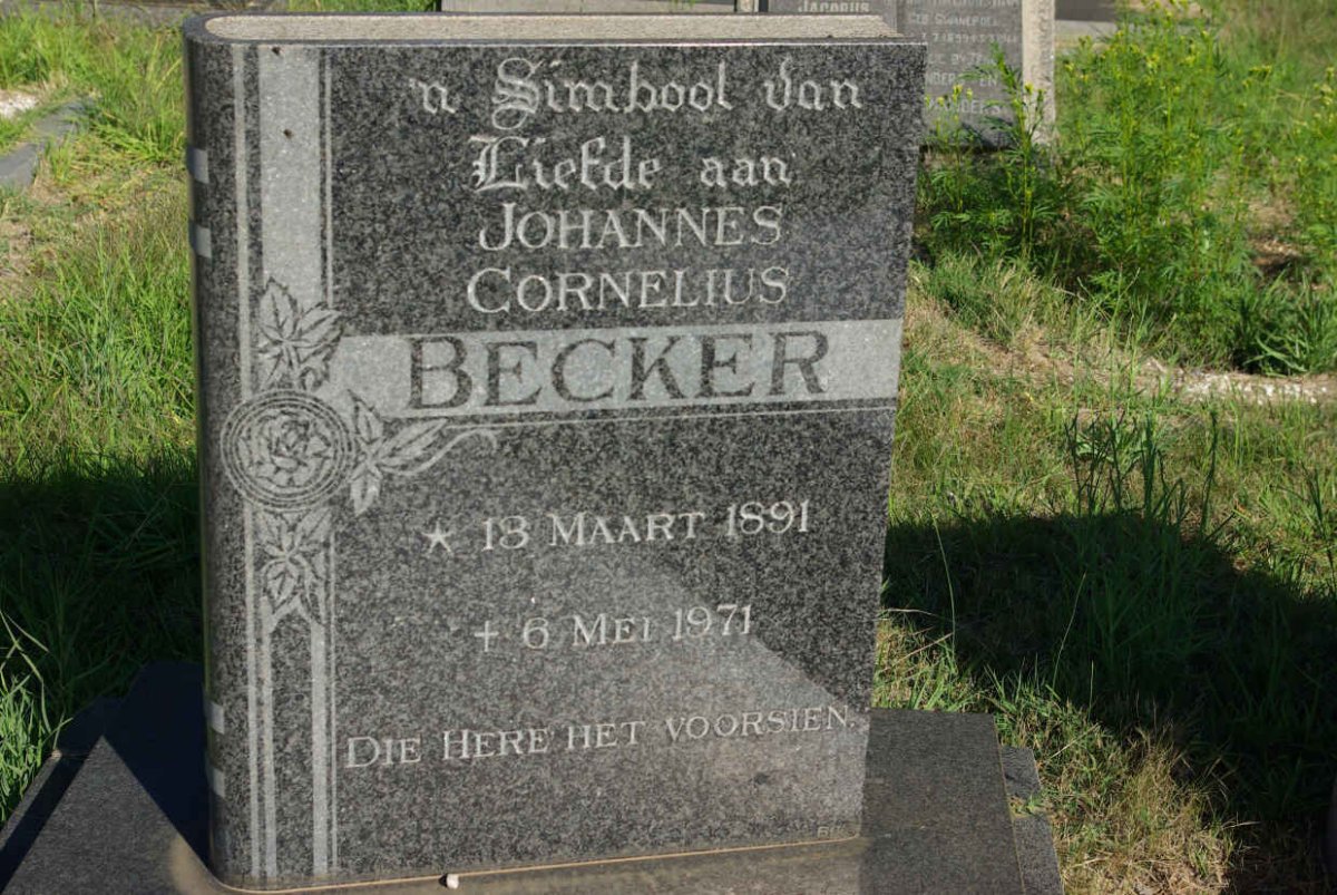 BECKER Johannes Cornelius 1891-1971