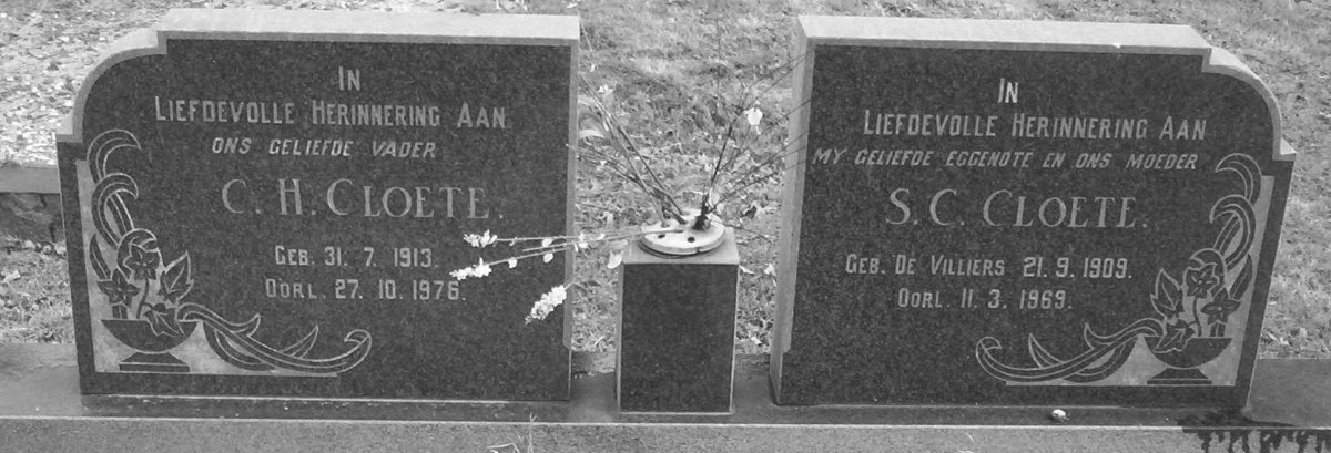 CLOETE C.H. 1913-1976 &amp; S.C. DE VILLIERS 1909-1969