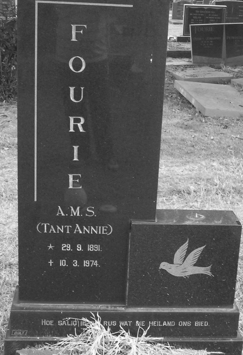 FOURIE A.M.S. 1891-1974