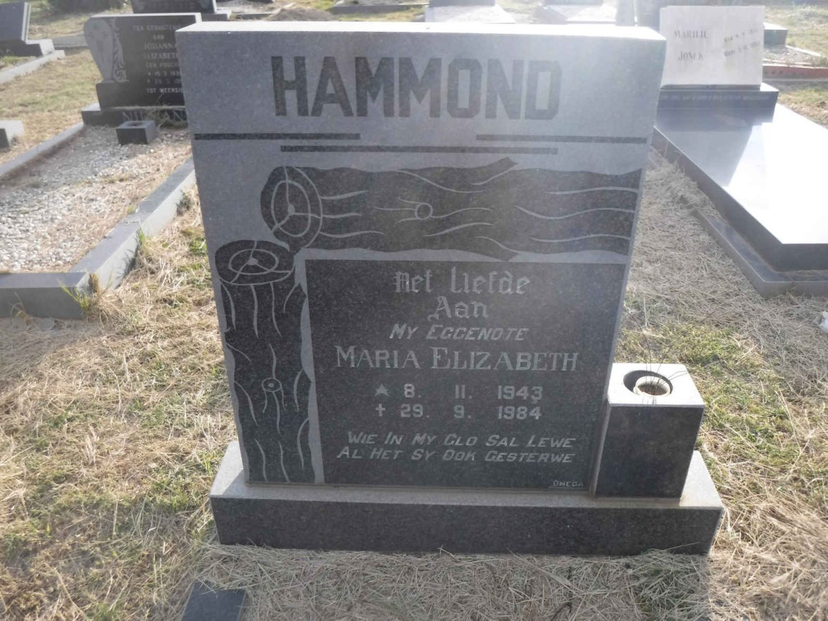 HAMMOND Maria Elizabeth 1943-1984