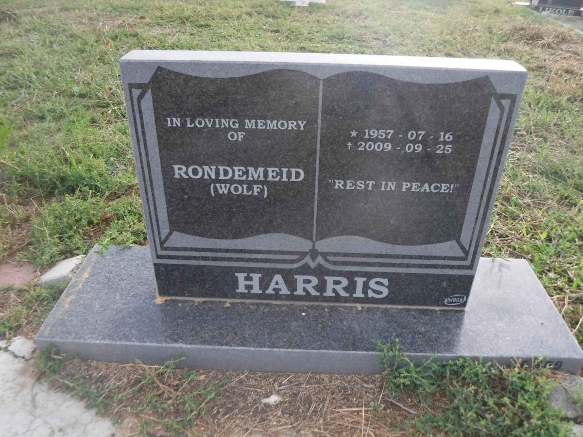 HARRIS Rondemeid nee WOLF 1957-2009