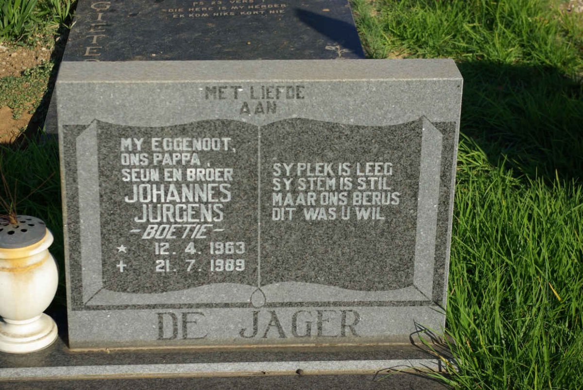 JAGER Johannes Jurgens, de 1963-1989