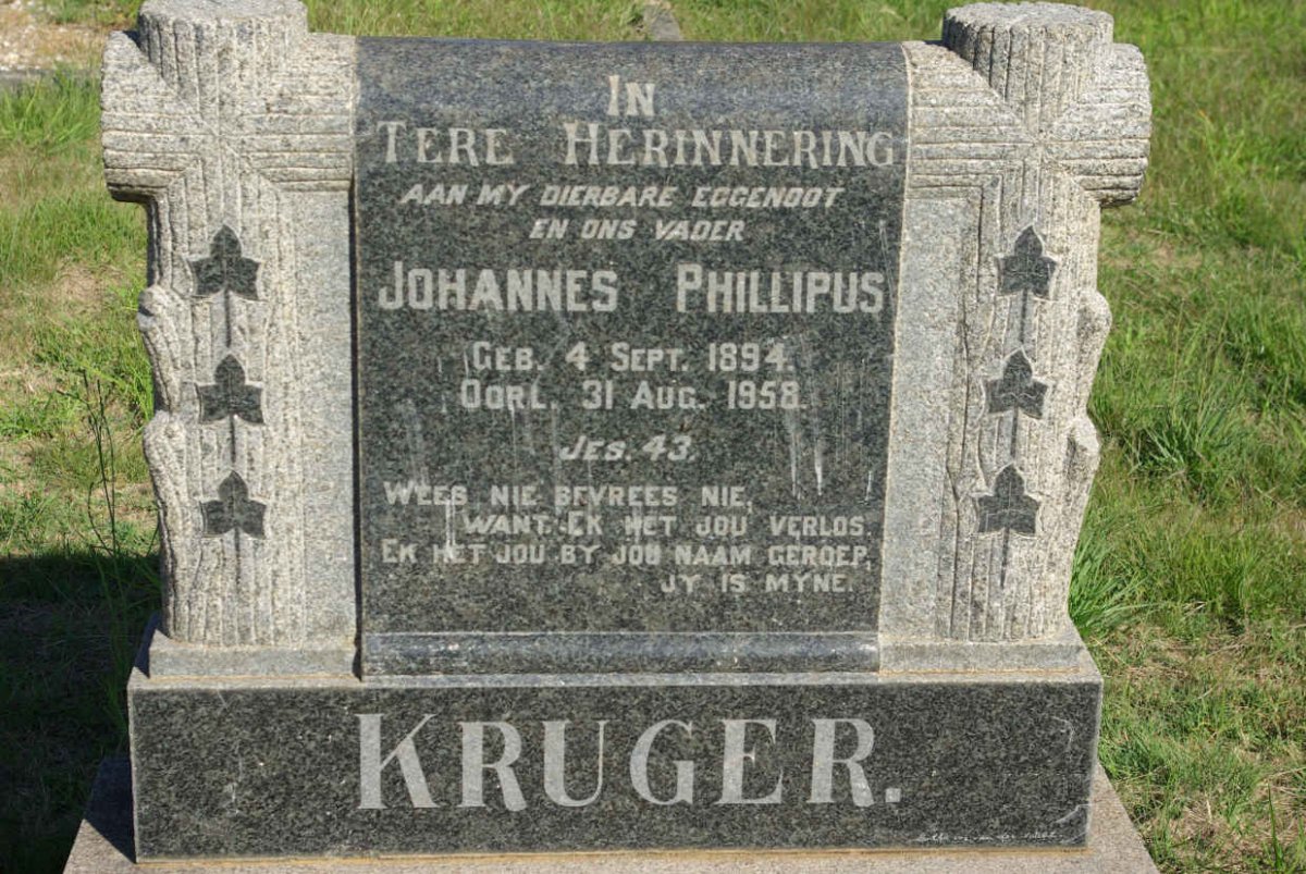 KRUGER Johannes Phillipus 1894-1958