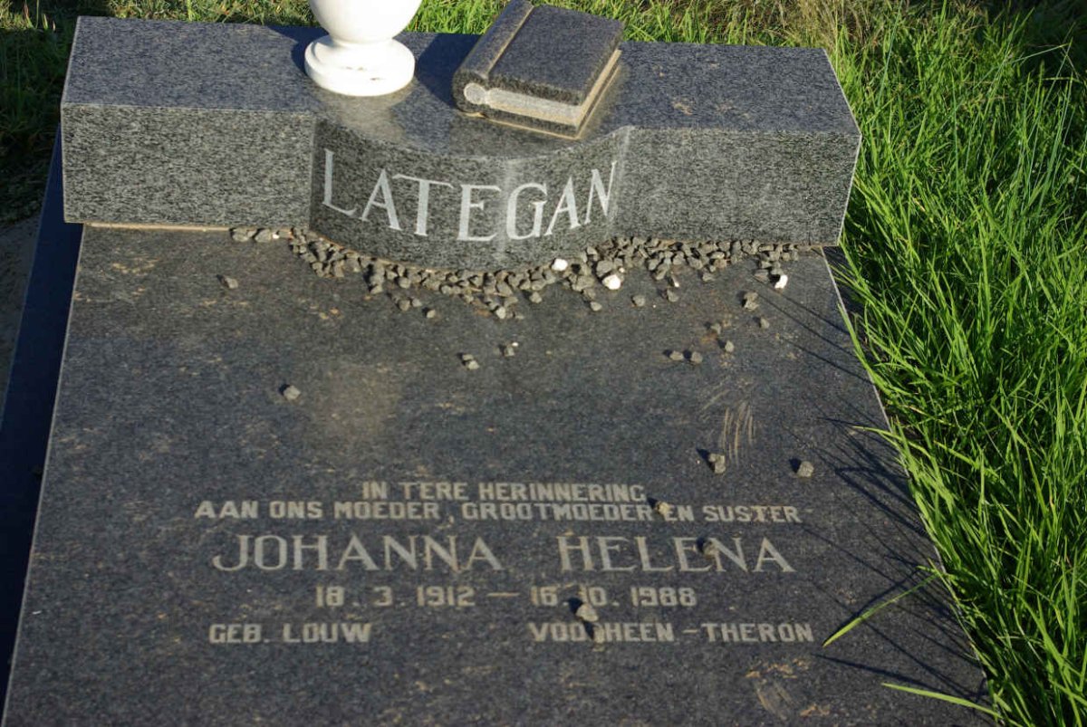 LATEGAN Johanna Helena voorheen THERON nee LOUW 1912-1988