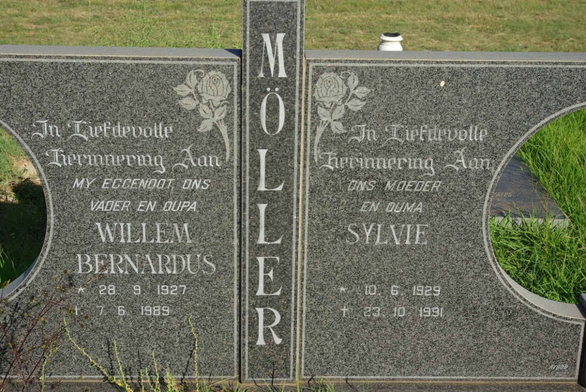 MOLLER Willem Bernadus 1927-1989 &amp; Sylvie 1929-1991