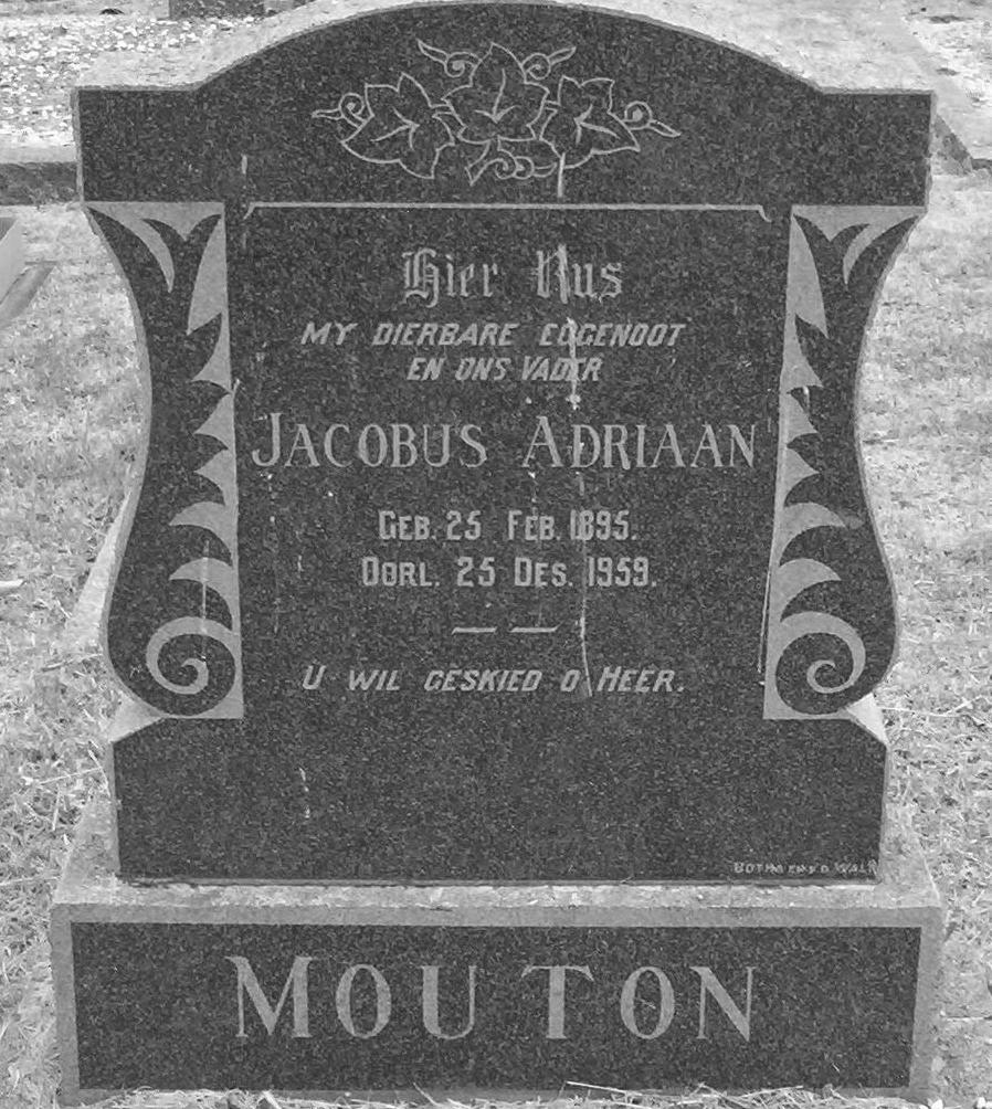 MOUTON Jacobus Adriaan 1895-1959