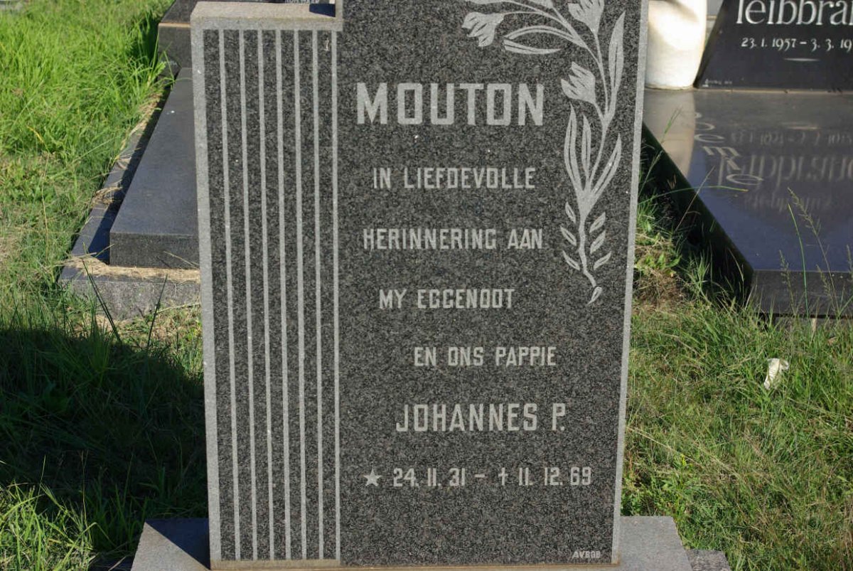 MOUTON Johannes P. 1931-1969