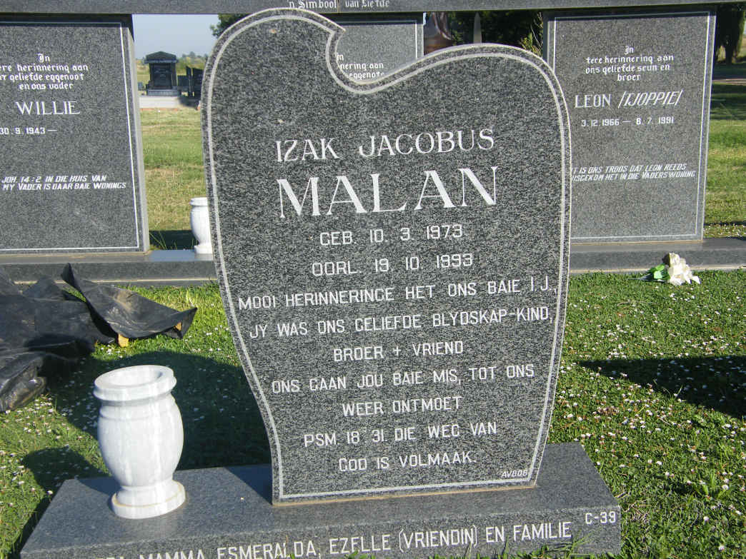 MALAN Izak Jacobus 1973-1993