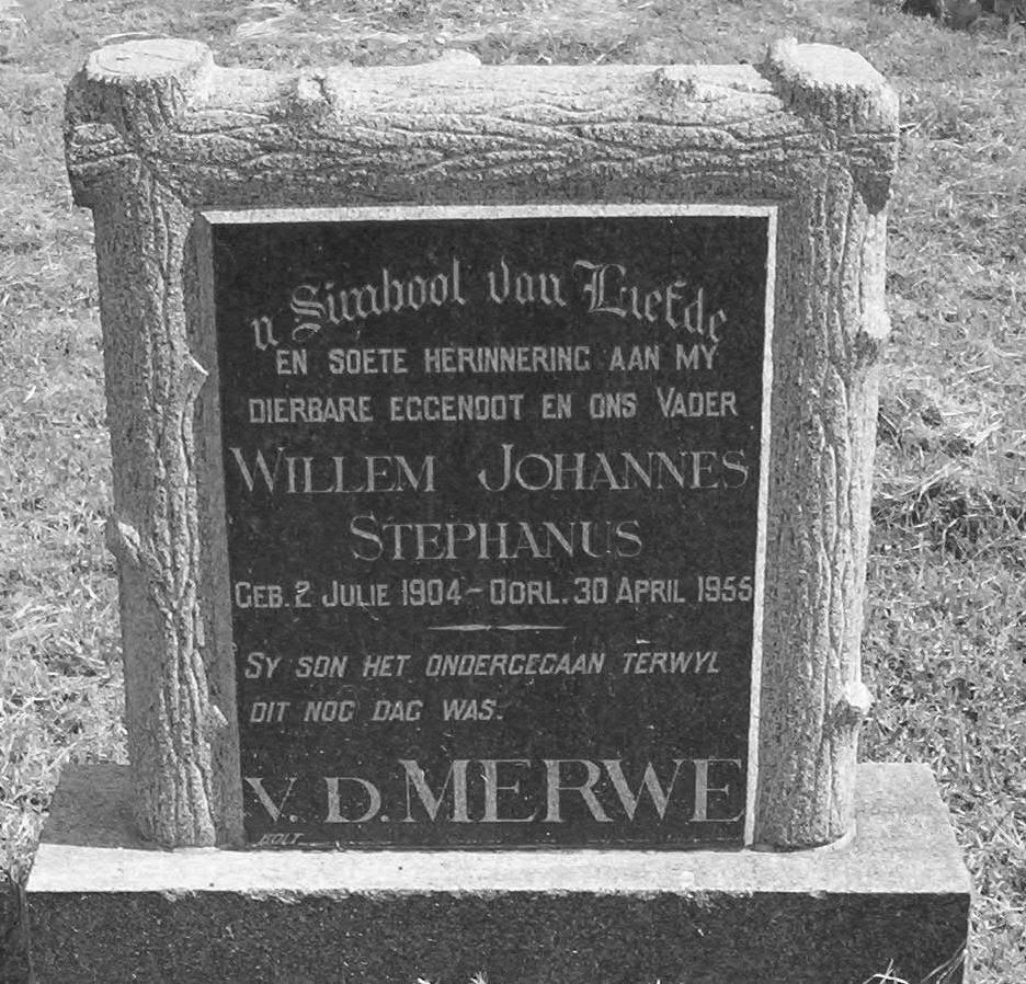 MERWE Willem Johannes Stephanus, v.d. 1904-1955