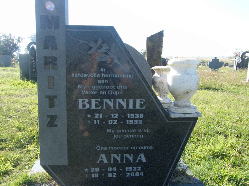 MARITZ Bennie 1936-1999 &amp; Anna 1933-2004