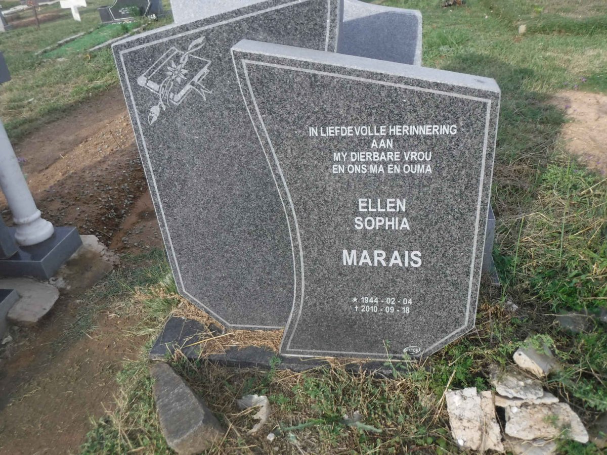 MARAIS Ellen Sophia 1944-2010