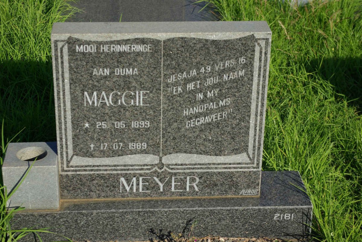 MEYER Maggie 1899-1989