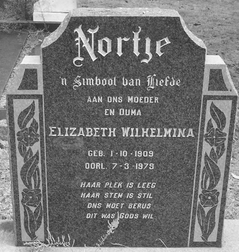 NORTJE Elizabeth Wilhelmina 1909-1979