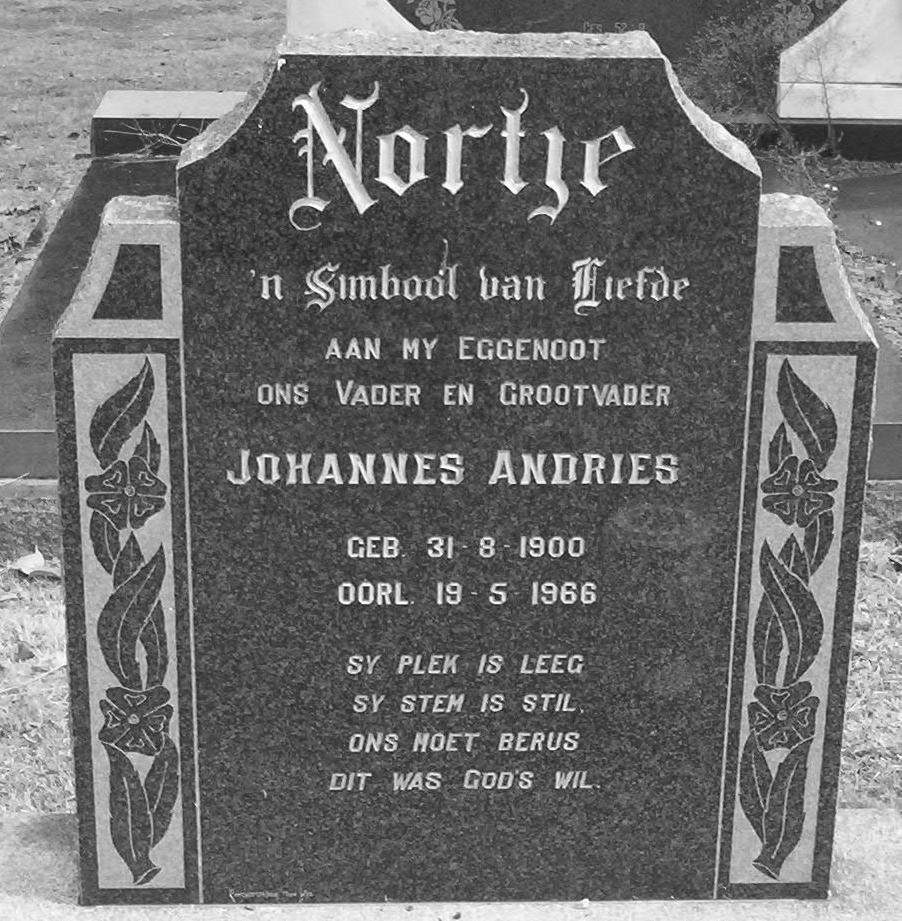 NORTJE Johannes Andries 1900-1966