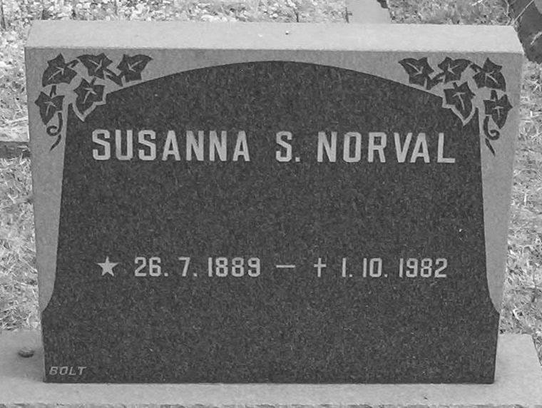 NORVAL Susanna S. 1889-1982