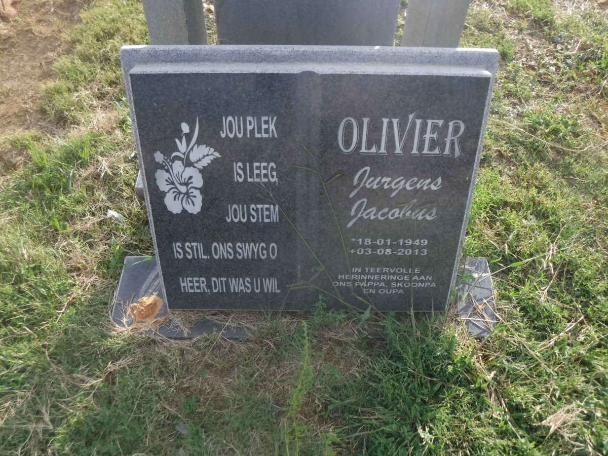 OLIVIER Jurgens Jacobus 1949-2013