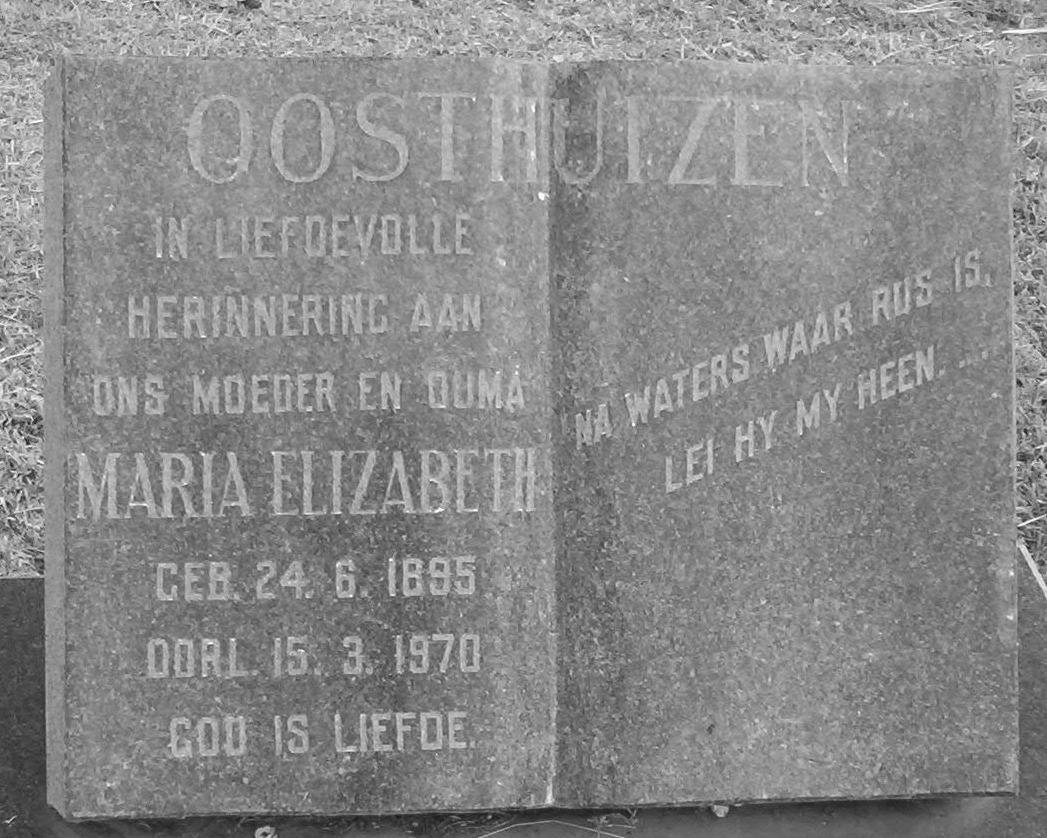 OOSTHUIZEN Maria Elizabeth 1895-1970