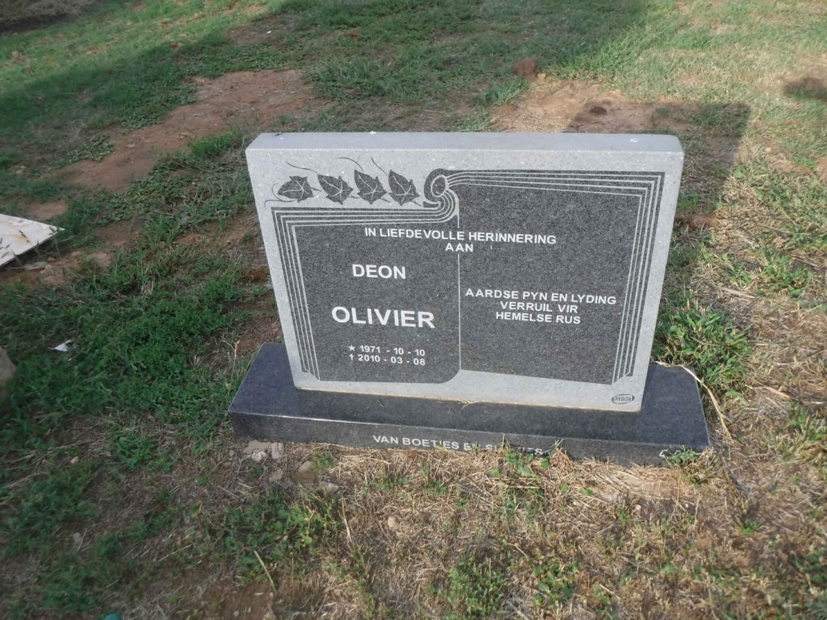 OLIVIER Deon 1971-2010