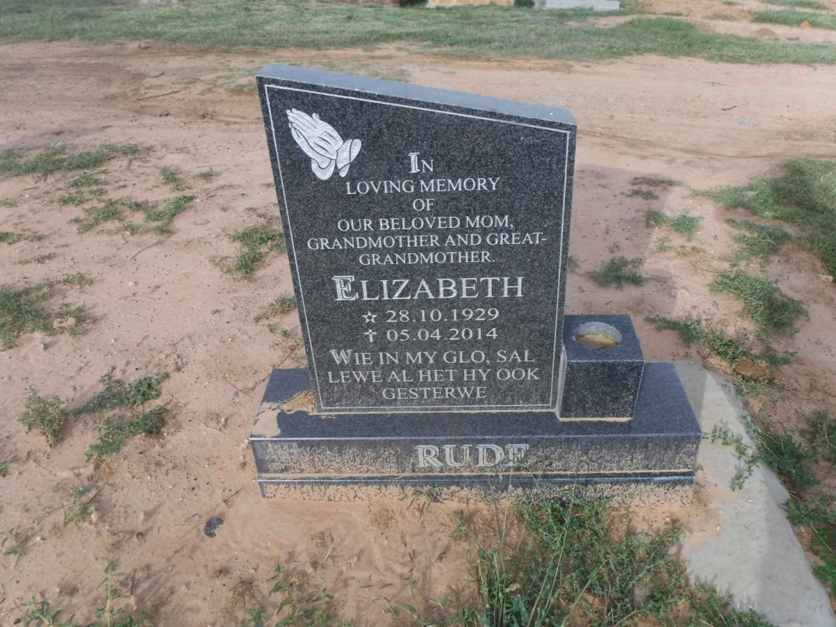 RUDE Elizabeth 1929-2014