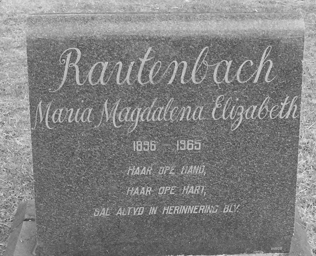 RAUTENBACH Maria Magdalena Elizabeth 1896-1965