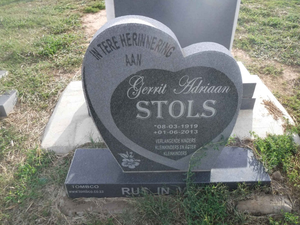 STOLS Gerrit Adriaan 1919-2013