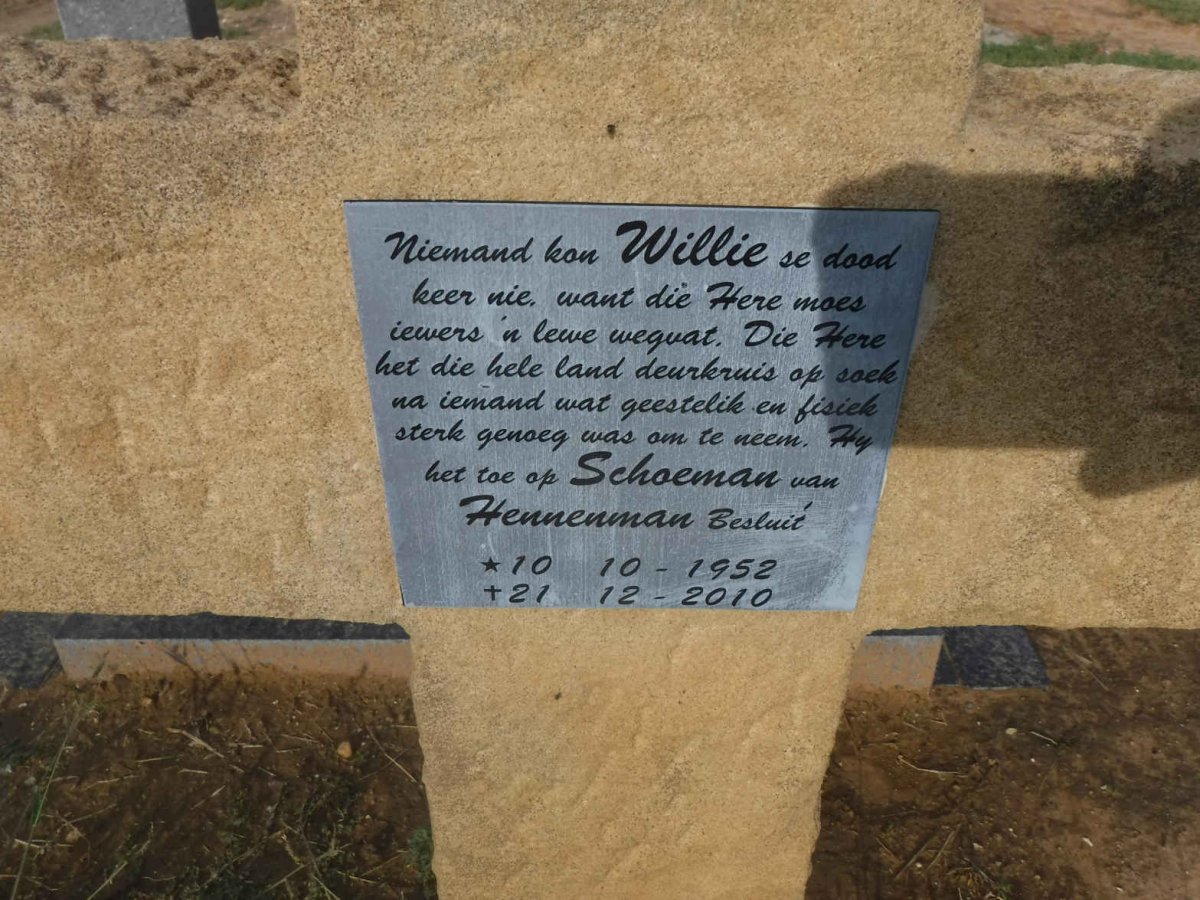 SCHOEMAN Willie 1952-2010