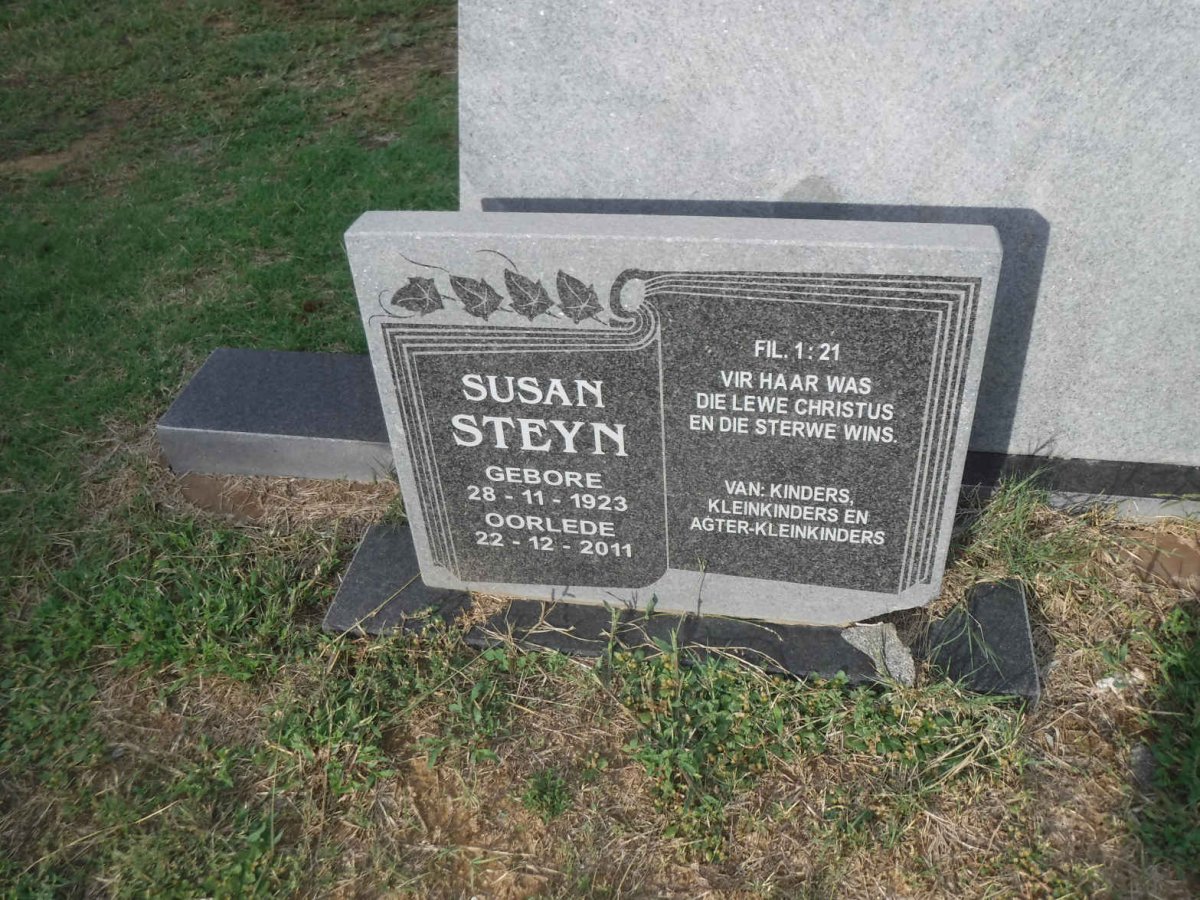 STEYN Susan 1923-2011