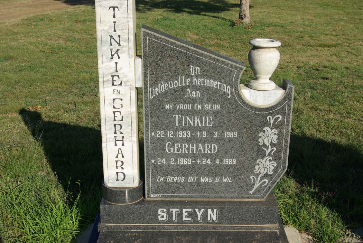 STEYN Tinkie 1933-1989 :: STEYN Gerhard 1969-1989