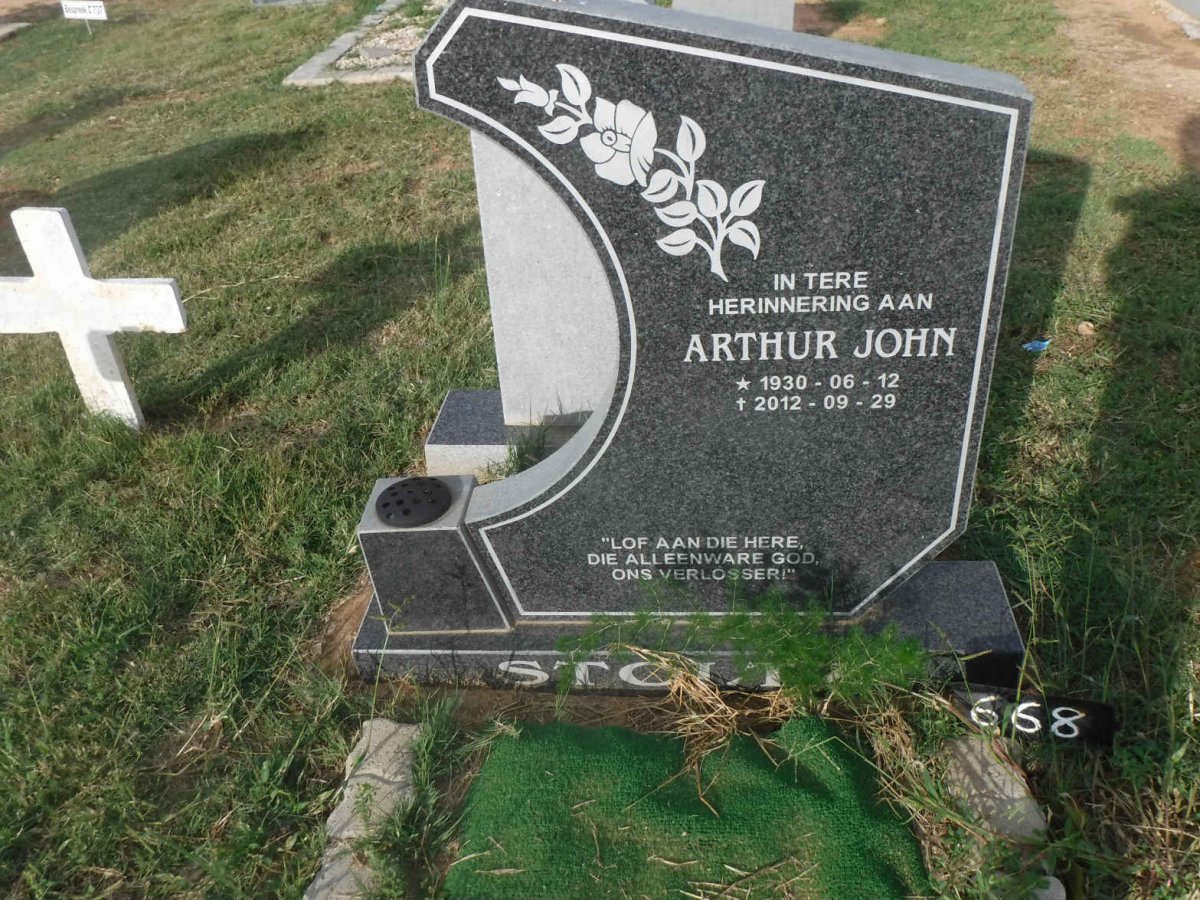 STOLTZ Arthur John 1930-2012