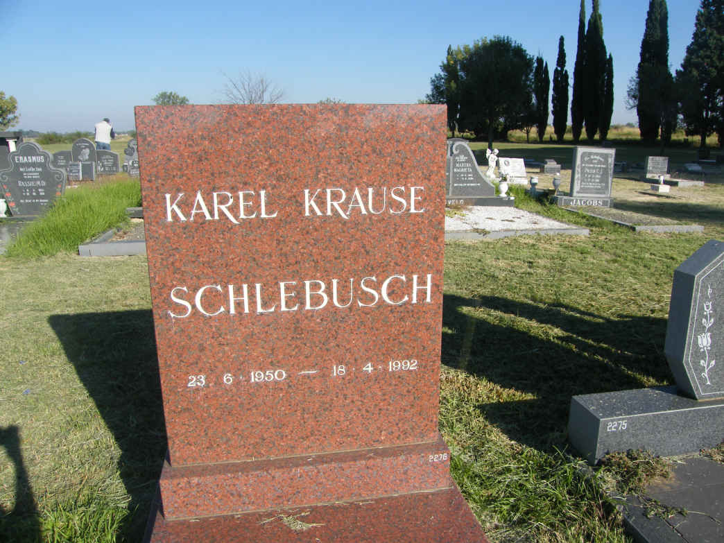 SCHLEBUSCH Karel Krause 1950-1992