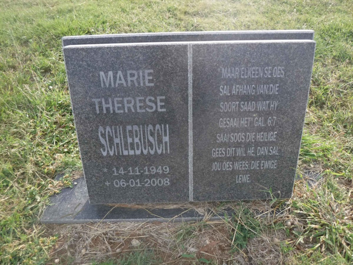 SCHLEBUSCH Marie Therese 1949-2008