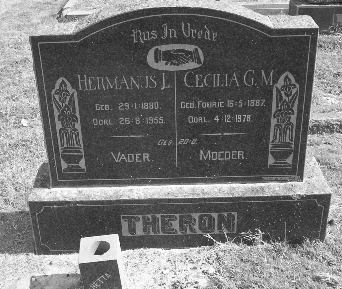 THERON Hermanus J. 1880-1955 &amp; Cecilia G.M. FOURIE 1887-1978
