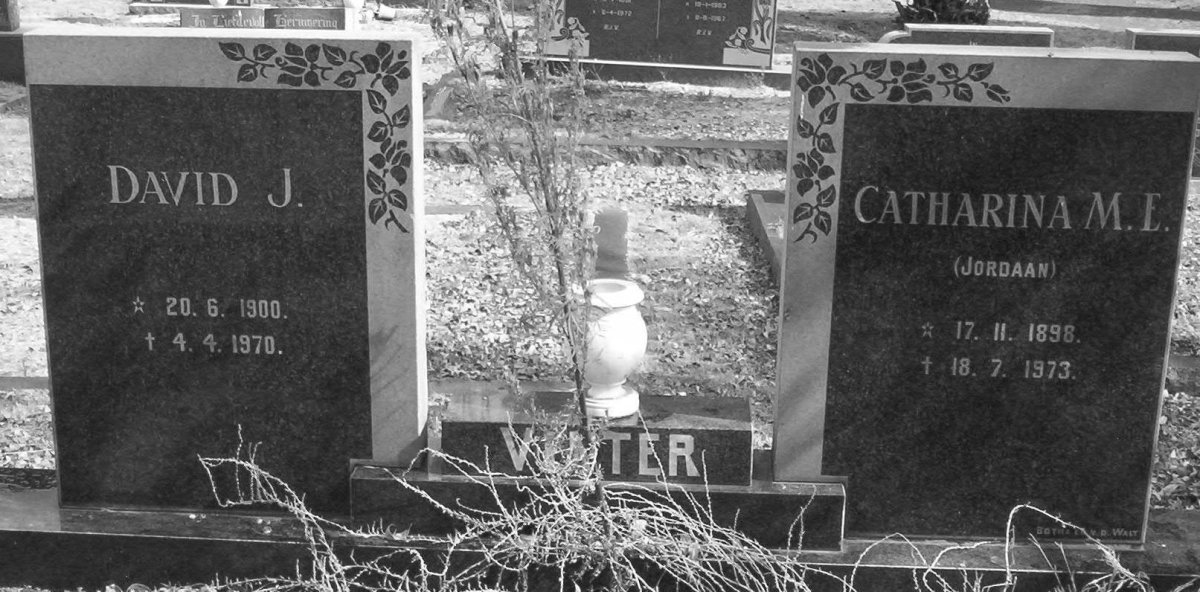 VENTER David J. 1900-1970 &amp; Catharina M.E. JORDAAN 1898-1973