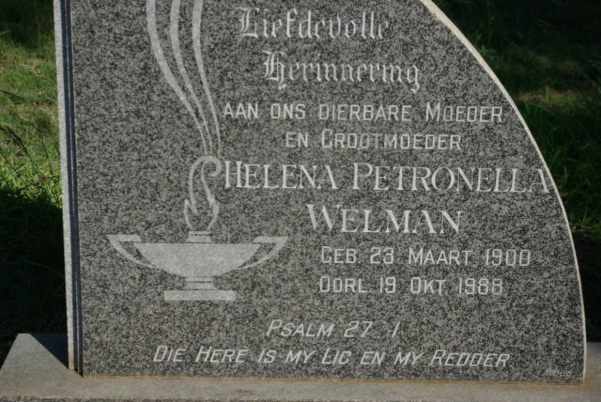 WELMAN Helena Petronella 1900-1988