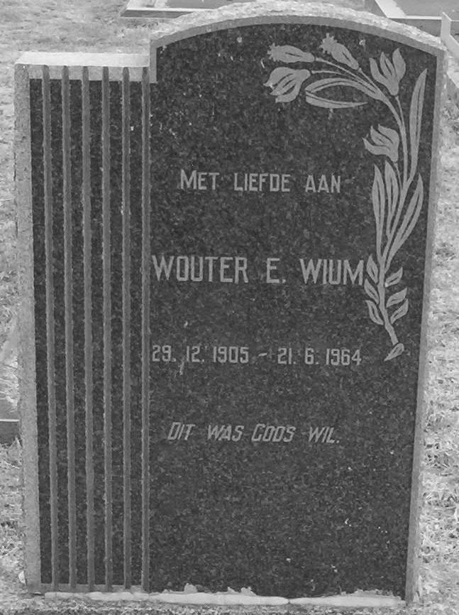 WIUM Wouter E. 1905-1964