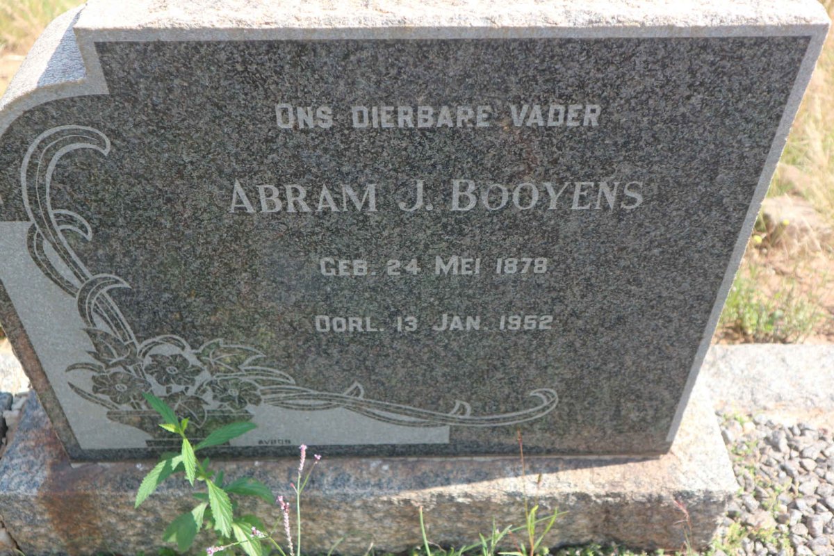 BOOYENS Abram J. 1878-1952 &amp; Fransina B. BLIGNAUT 1884-1953