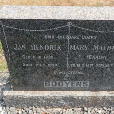 BOOYENS Jan Hendrik 1895-1930 &amp; Mary Mathilda CAREW 1897-1941