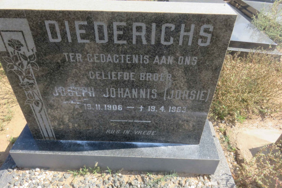 DIEDERICHS Joseph Johannis 1906-1963