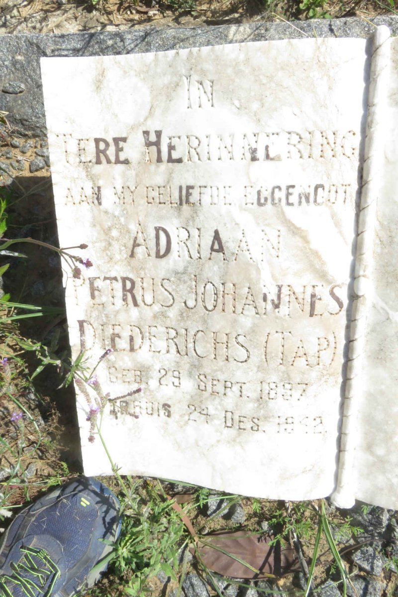 DIEDERICHS Adriaan Petrus Johannes 1897-1942