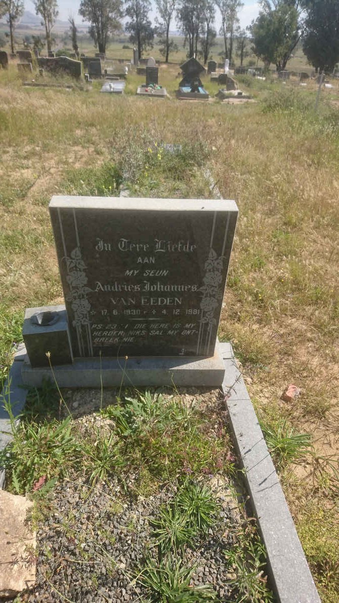 EEDEN Andries Johannes, van 1930-1981