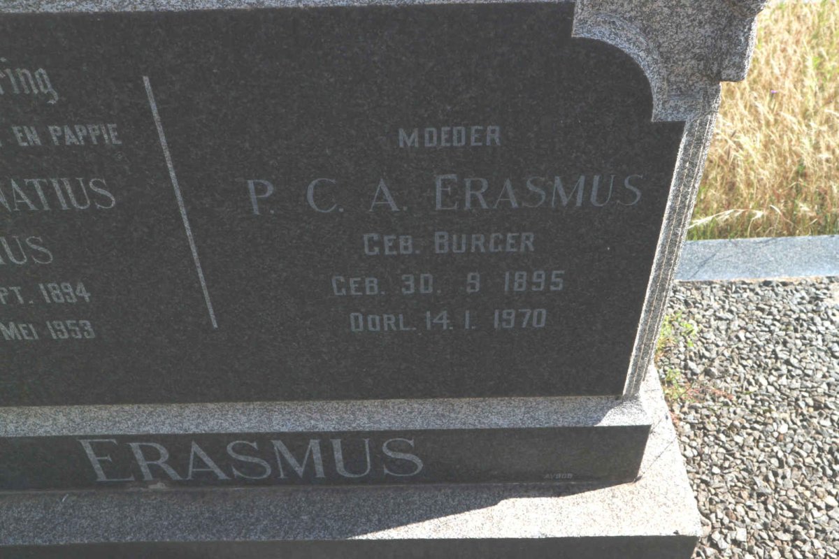 ERASMUS Jacobus Ignatius 1894-1953 &amp; P.C.A. BURGER 1895-1970