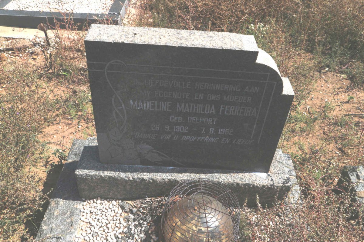 FERREIRA Madeline Mathilda nee DELPORT 1902-1962